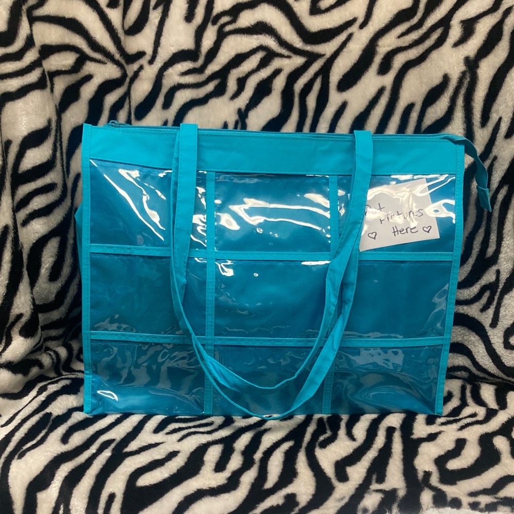 Blue Transparent Tote Bag